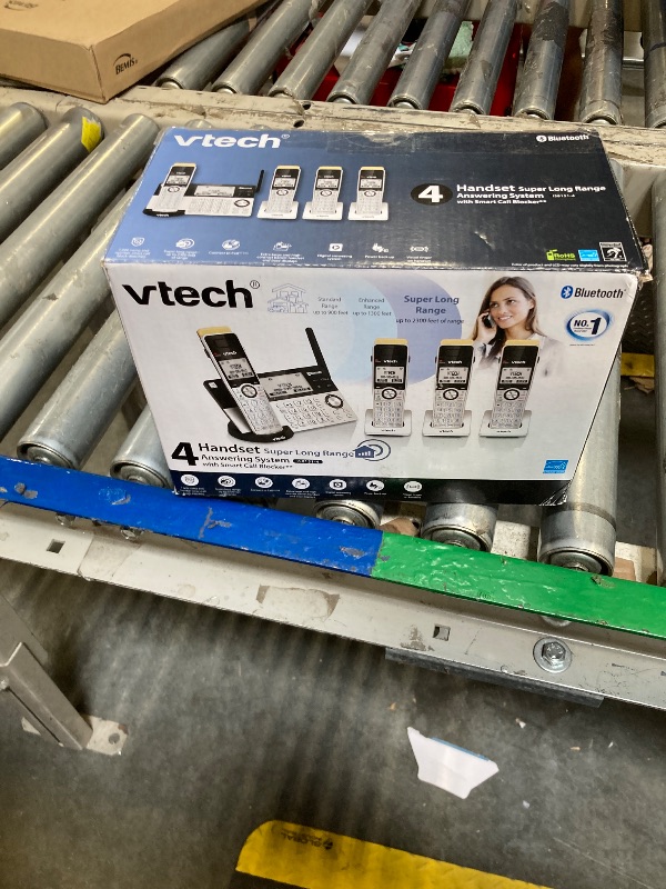 Photo 1 of **factory sealed**VTech CS6529-4 DECT 6.0 Phone Answering System with Caller ID/Call Waiting, 4 Cordless Handsets, Silver/Black