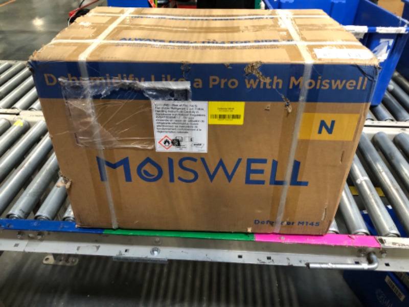 Photo 1 of **ITEM IS FACTORY SEALED AS SHOWN IN PHOTOS**
Moiswell 145 Pint Commercial Dehumidifier with Drain Hose for Crawl Spaces, Basements, Industry Water Damage Unit, Large Capacity, Compact, Portable, Auto Defrost, Memory Starting
