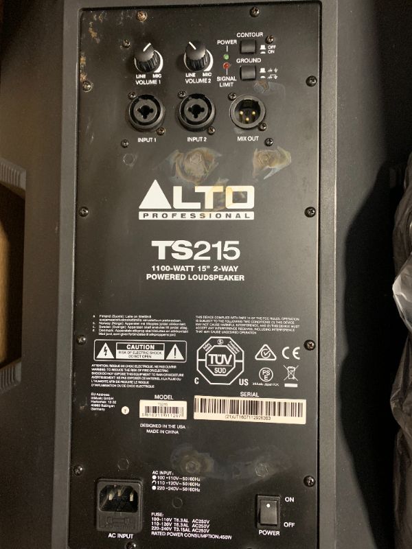 Photo 1 of Alto Professional ALT-TS215 1100W 15 in. 2-Way Powered Loudspeaker
