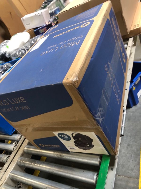 Photo 1 of **BRAND NEW OPENED IN NELLIS WAREHOUSE**
Maxi-Cosi Mico Luxe Infant Car Seat with Base, Rear Facing Car Seat For Babies, Baby Carseat 4-30 lbs, Baby Car Seats, Infant Car Seats, Midnight Glow