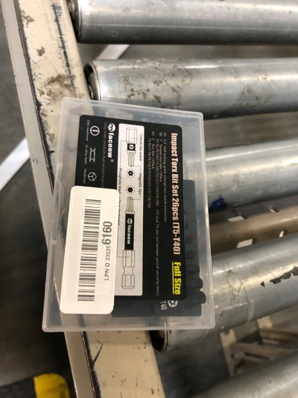 Photo 1 of Facoow Torx Bit Set(T5-T40), 26 Pack Security Torx Bits Set with Magnetic Tips,Tamper Proof Star Bits Set S2 Alloy Steel, 1"&2" Long Impact Torque Bit Set & 2.3" Self-locking Quick Change Extension