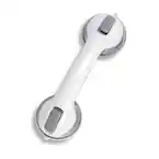 Photo 1 of 12 in. Suction Grab Bars for Bathtubs and Showers Bath Handle with Strong Hold Suction Cup Grip Non Slip in White Finish