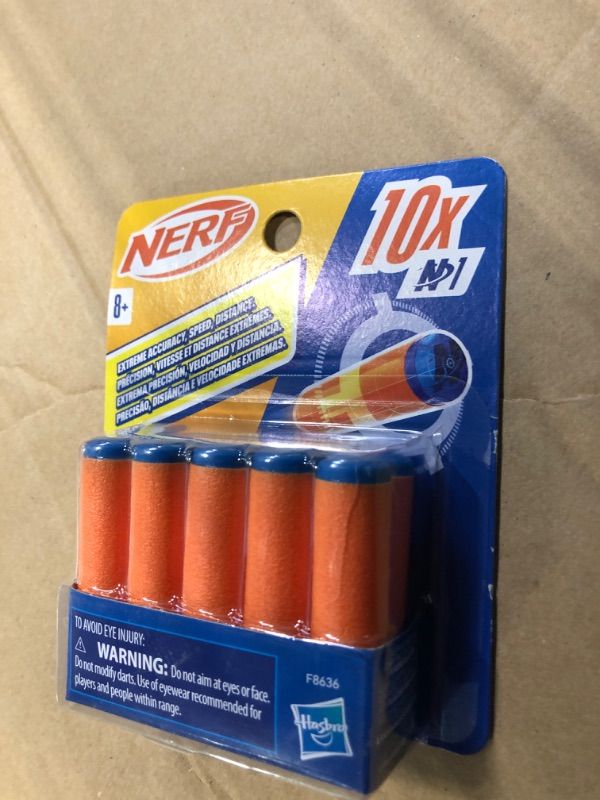 Photo 1 of Nerf N Series N1 Darts, Includes 10 Refill Darts, Compatible Only with Nerf N Series Blasters, Outdoor Games, Ages 8+