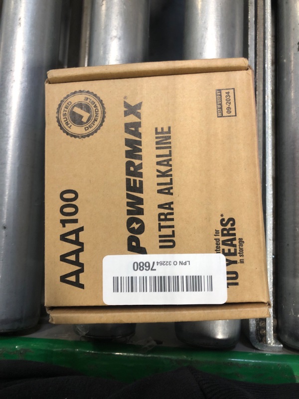 Photo 1 of Powermax 100-Count Triple AAA Batteries, Ultra Long Lasting Alkaline Battery, 10-Year Shelf Life, Reclosable Packaging       