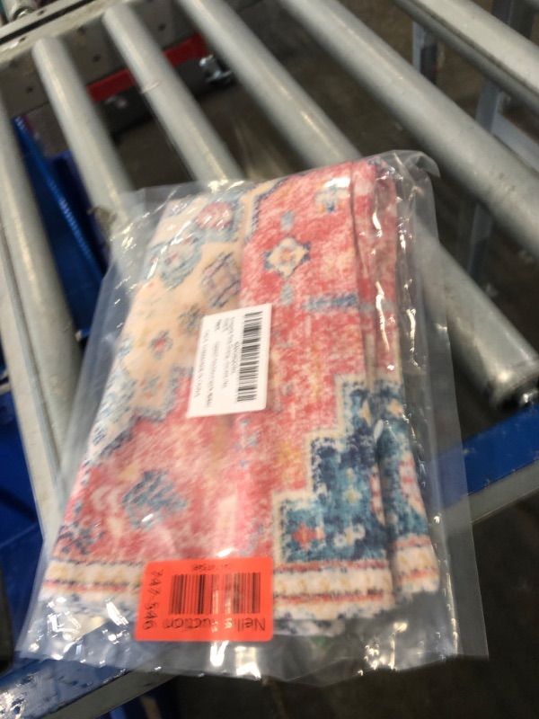 Photo 1 of Knagsfa Pink Blue Throw Pillow Covers 12x20 inch Set of 2, Bohemian Carpet Double Sided Pattern Soft Plush Cushion Cover for Couch Sofa Bed Decorative, Only Pillowcase (No Insert)