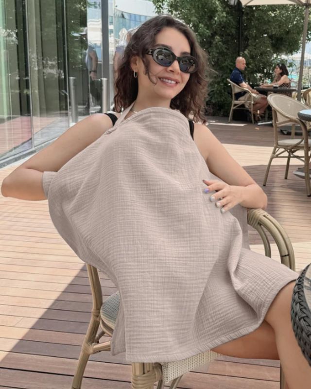 Photo 1 of 
Muslin Nursing Cover for Breastfeeding – Soft & Breathable Privacy Nursing Cover with Adjustable Strap, Lightweight & Portable for Outdoor Use,...
