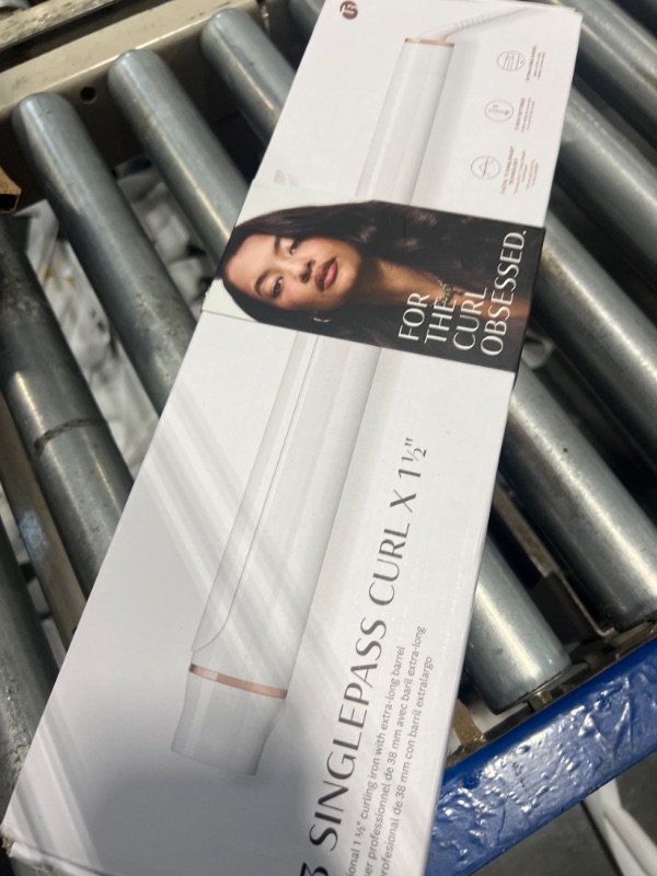 Photo 1 of T3 SinglePass Curl X Extra-Long Barrel Curling Iron with 9 Heat Settings and Ceramic Barrel for Fast Styling and Lasting Results on All Hair Types