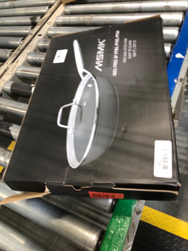Photo 1 of MsMk 9 1/2 Inch Small Egg Pan with Lid, Titanium and Ceramic Nonstick Omelette Pan,Scratch-resistant, Induction Egg Skillet, Oven Safe to 700°F Pan for Cooking, Dishwasher Safe