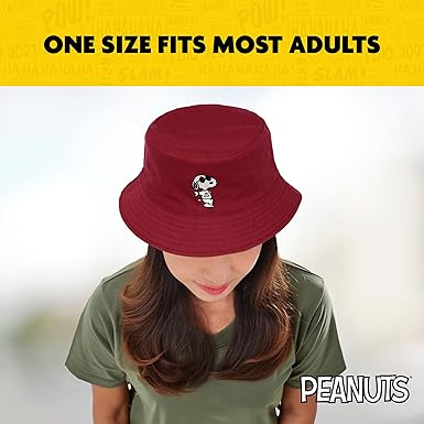 Photo 1 of Concept One Women's Peanuts Sleeping Snoopy Denim Adult Bucket Hat