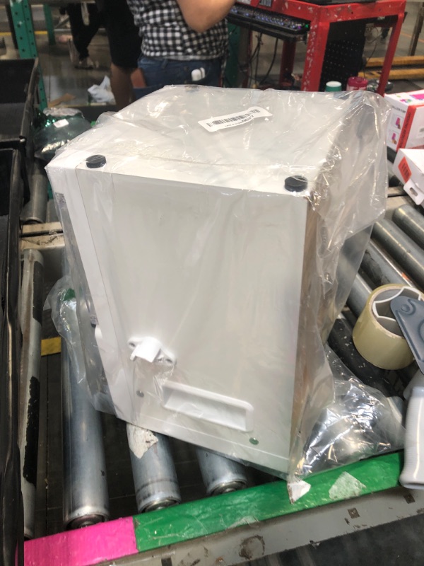 Photo 1 of **missing power cord and mic**Singing Machine Portable Karaoke Machine for Adults & Kids with Wired Microphone, White - Built-In Speaker, Bluetooth with LED Disco Lights - Karaoke System with CD+G Player & USB Connectivity. 