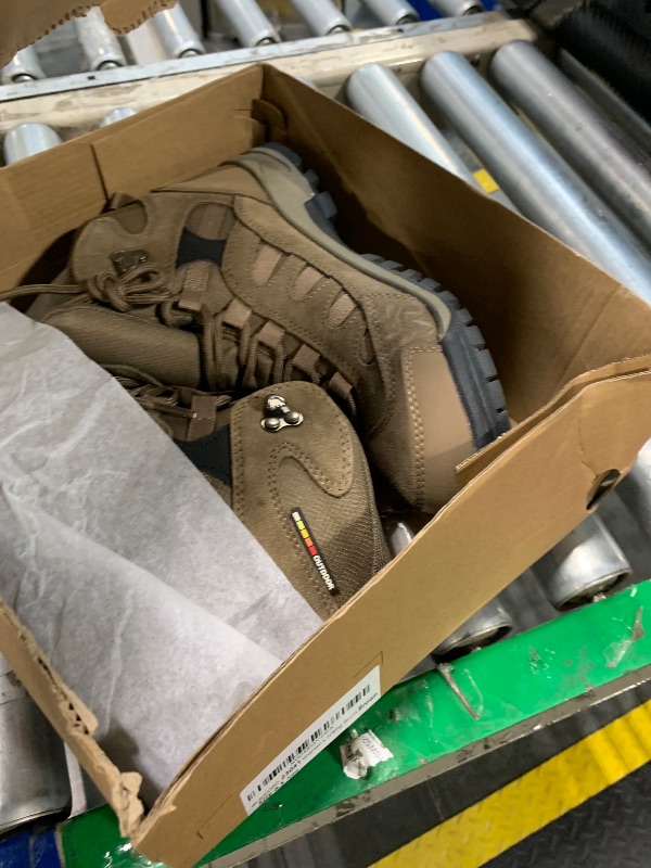 Photo 1 of R CORD Womens Waterproof Breathable Rubber Hiking Boots Ankle Hiking Boots Women Durable Hiking Boot for Outdoors Brown Size 8.5