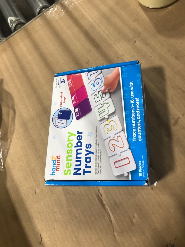 Photo 1 of ***ONE AND TEN MISSING**
hand2mind Sensory Number Trays, Learning Numbers for Kids, Fine Motor Activities, Counting Toys for Sensory Seeking Kids, Texture Toys, Pre-Writing Skills for Toddlers, Montessori Math Materials