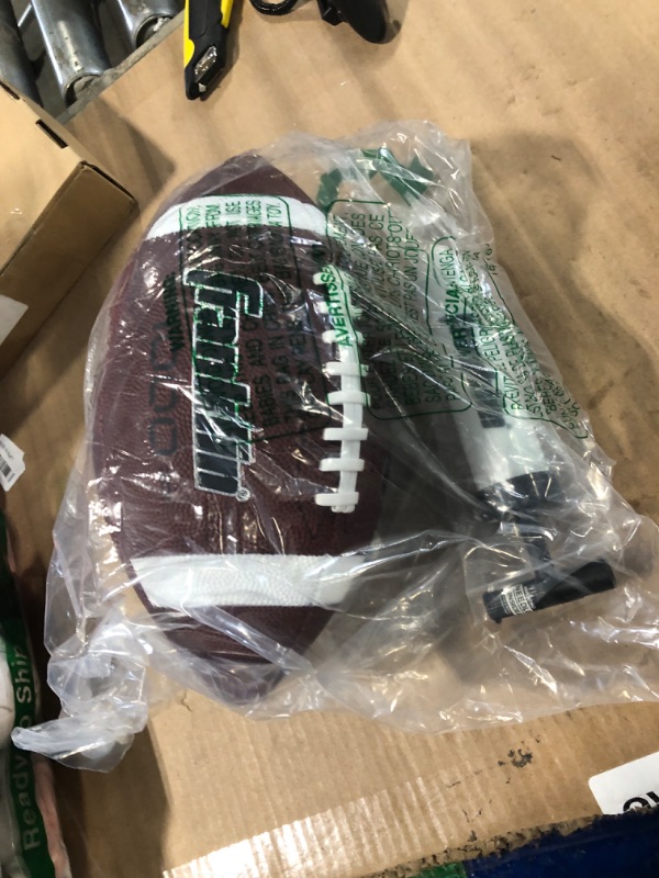 Photo 1 of    Franklin Sports Grip-Rite Junior Football — Fun Youth-Size Synthetic Leather Football for Kids’ Games