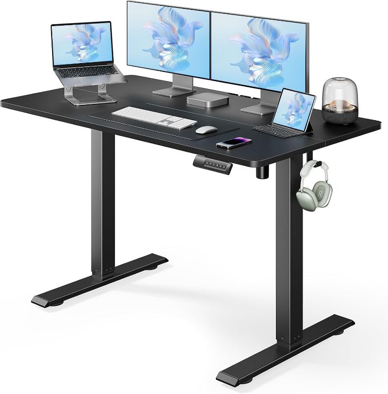 Photo 1 of ***SIMILAR ITEM*** Electric Standing Desk, Adjustable Height Stand up Desk, 48 x 24 Inches Sit Stand Home Office Desk, Computer Desk, Black