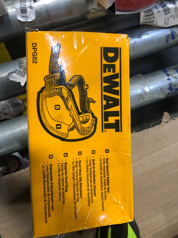 Photo 1 of DEWALT DPG82-11 Concealer Clear Anti-Fog Dual Mold Safety Goggle,ZNKJxm (1 Count Clear Lens)