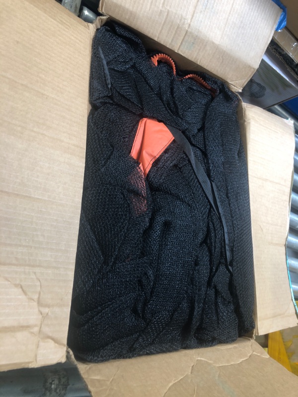 Photo 1 of 14Ft Trampoline Net Replacement with 6 Enclosure Pole Caps, Trampoline Replacement Enclosure Net Round Safty UV-Resistant Weather-Resitant Breathable Durable(Not Include Poles)