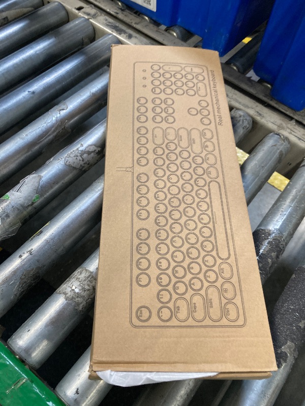 Photo 1 of Typewriter Mechanical Gaming Keyboard and Mouse Combo, Rainbow RGB Backlit Wired Keyboards with Blue Switches Round Keycaps Media Control Knob for PC Computer