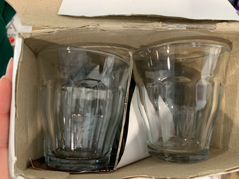 Photo 1 of Duralex Picardie Drinking Glasses Set of 6 - Tempered Glass Tumblers with Microfiber Polishing Cloth Classic Design, Easy to Hold Duralex Glasses for Kitchen, Dining Table (7.5 Oz.)