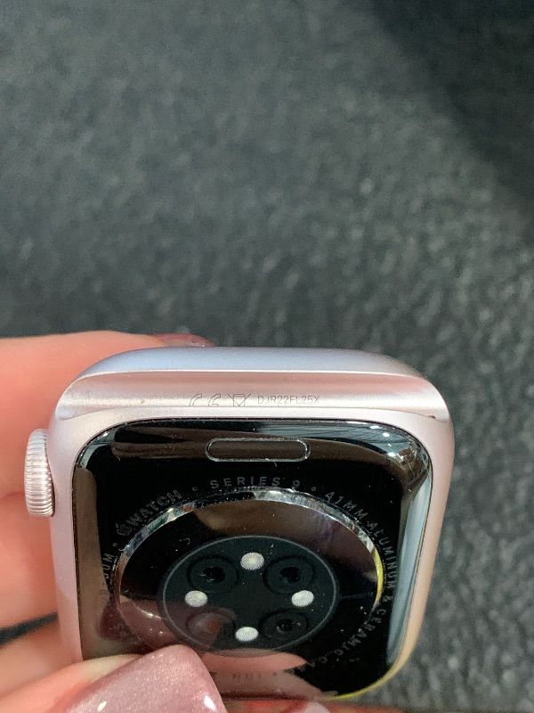 Photo 1 of ***Used / Locked to previous owner / Parts only***LOCKED Apple Watch Series 9 [GPS 41mm] Smartwatch with Pink Aluminum Case with Light Pink Sport Band S/M. Fitness Tracker, ECG Apps, Always-On Retina Display, Water Resistant (MR933LW/A)