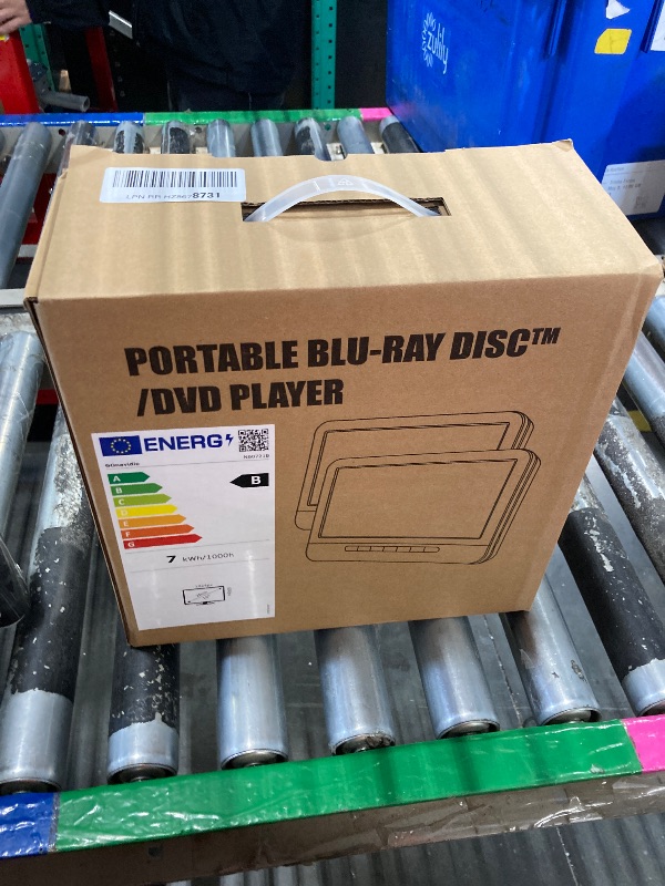 Photo 1 of 10.1'' Portable Blu Ray Players for Car with Rechargeable Battery, Dual Screen Blu Ray DVD Players Support 1080P Video, Dolby Audio, HDMI Out, Sync Screen, Last Memory, USB/SD, Play A Same Movie