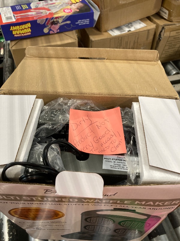 Photo 1 of Baker's Friend Multi Stuffed Waffle Maker Thick, 4-Slice with 1.2'' Thick & 4'' Dia, Belgian Mini Waffle Maker Flip, Nonstick Breakfast Sandwich Maker, Stuffed Waffle Iron, Graphite