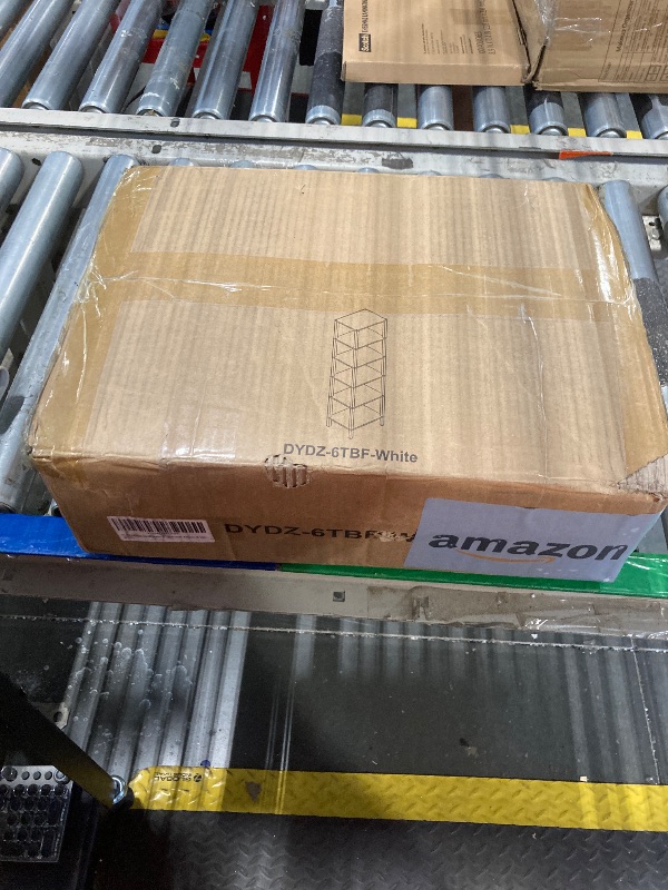 Photo 1 of YUFAM 66in Tall Bookshelf 6-Tier Small Narrow Bookcase, Skinny Book Shelf for Small Space, Farmhouse Slim Shelf with Storage, Wood Freestanding Display Thin Bookshelves for Living Room, Office, White