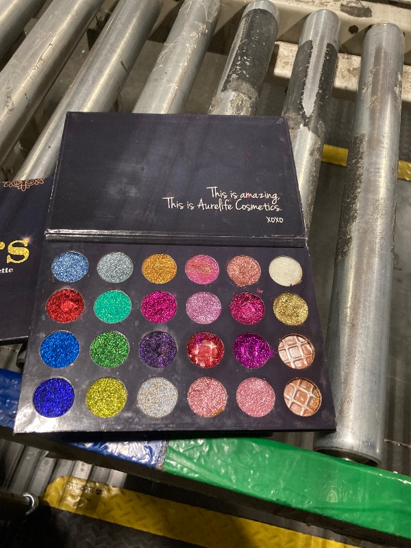 Photo 1 of Aolailiya 24 Color Pressed Glitter Eyeshadow Palette - Mineral Ultra Shimmer Makeup Palette Eye Shadow Powder Long Lasting Waterproof