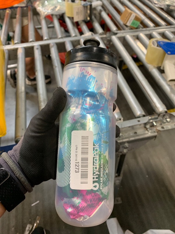 Photo 1 of **WHITE TOP MISSING
HydraPak | Polar Bottle - Polar Sport Insulated Water Bottle - BPA-Free, Sport & Bike Squeeze Bottle with Handle (Splash Multi, 600ml / 20oz)