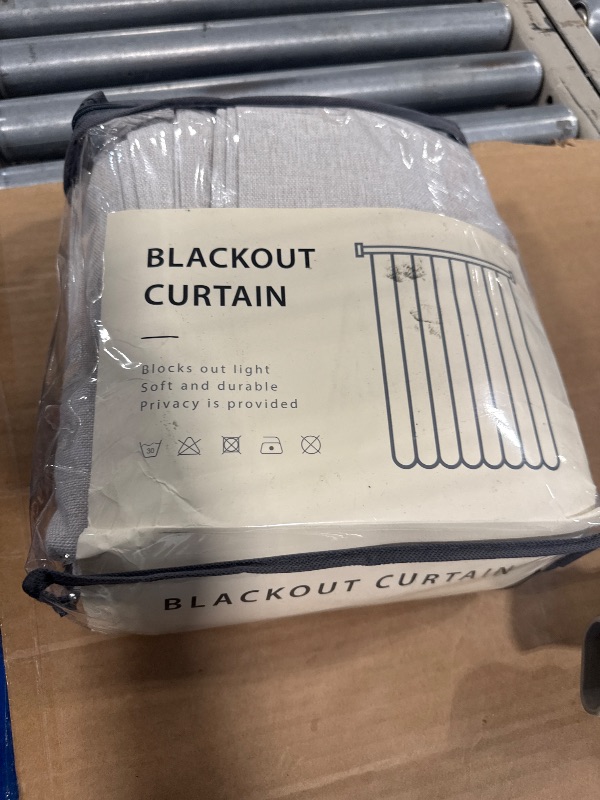 Photo 1 of 100% Blackout Shield Linen Blackout Curtains for Bedroom 102 Inches Long, Back Tab/Rod Pocket Living Room Drapes, Thermal Insulated Blackout Curtains 2 Panels Set, 50" W x 102" L, Beige