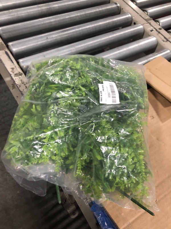 Photo 1 of ** SIMILAR butNot the same product and only three plants*** Artificial Greenery Plants Outdoor UV Resistant Fake Plants Boxwood Shrubs Grass,20 Bundles for Farmhouse Home Garden Office Patio Backyard Wedding and Indoor Outdoor Decoration