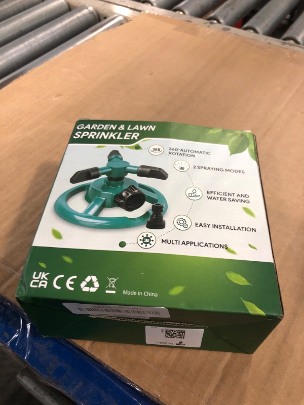 Photo 1 of Garden Sprinkler, Adjustable 360 Degree Rotation Lawn Sprinkler, Large Area Coverage, Multipurpose Yard Sprinklers for Plant Irrigation and Kids Playing