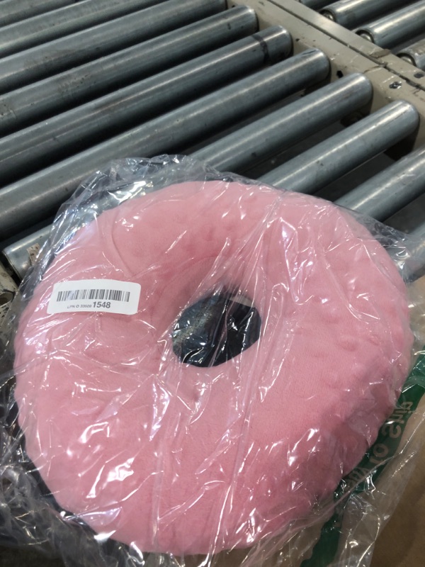 Photo 1 of Heal n Hope Ear Piercing Pillow for Side Sleepers with Ear Hole - Pressure Sore Relief, Minky Dot Coral
