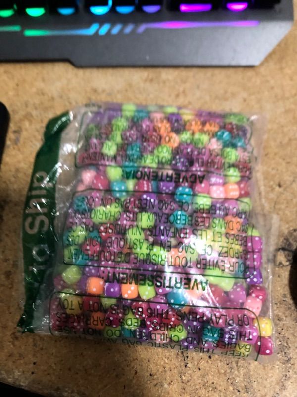 Photo 1 of 600PCS Colorful Dice Beads 8.5mm Charming Beads 6 Sided Game Dice for Women Necklace Earring Bracelet Making Supplies
