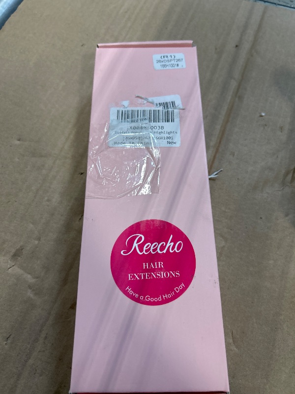 Photo 1 of ** similar image**REECHO Invisible Wire Hair Extensions with Transparent Headband Adjustable Size Removable Secure Clips in Straight Secret Hairpiece for Women (24 Inch, Ash Brown with Light Blonde Highlights)