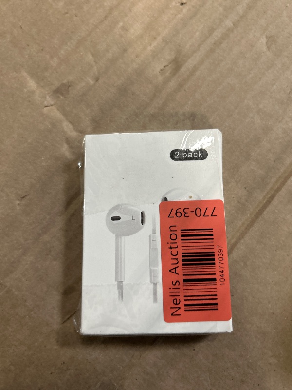 Photo 1 of 2 Packs iPhone Headphones Earbuds with Lightning Connector(Built-in Mic & Volume Control)[MFi Certified] Headphones support for iPhone 14/13/12/SE/11/XR/XS/X/7/7Plus/8/8Plus Support All iOS System