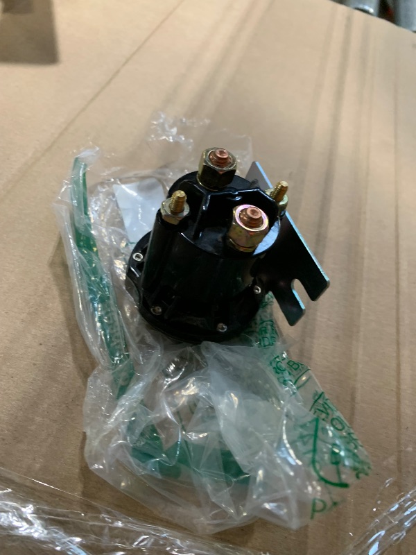 Photo 1 of 12V Starter Solenoid Relay Switch Intermittent Duty Contactor 3 Terminals Current 150A Max 800A with Nuts and Bolts 
