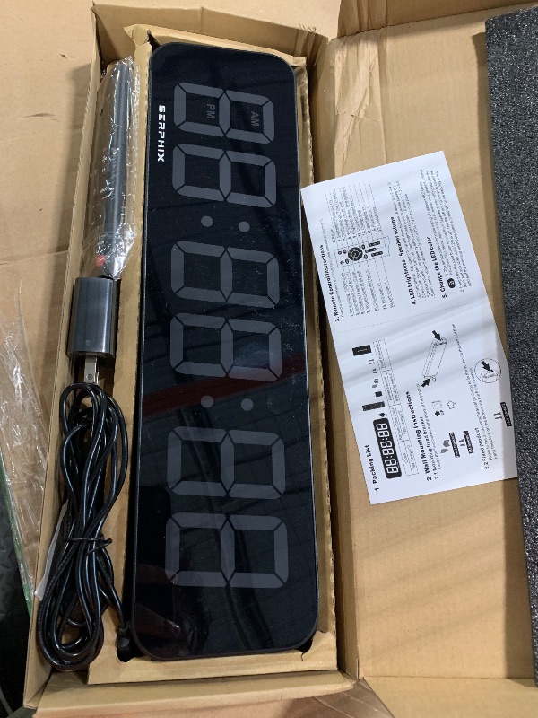 Photo 1 of SERPHIX 15.2" Large Digital Scoreboard, Variable LED Color, Timer Clock, Tabletop Electronic Scoreboard with Remote, Score Keeper for Games/Corn Hole/Volleyball/Table Tennis Sports