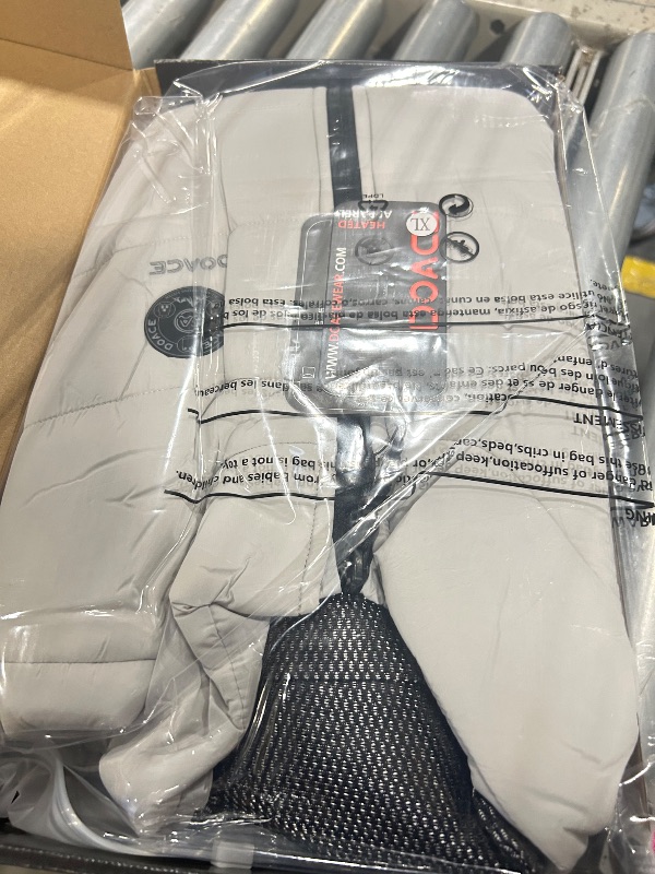 Photo 1 of **BATTERY PACK MISSING**
DEWBU Heated Jacket for Women with 12V Battery Pack Winter Outdoor Soft Shell Electric Heating Coat, Women's Light Grey, XL