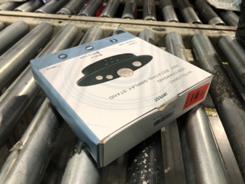 Photo 1 of JAYEGT Motorized Rotating Display Stand, 7.87inch /17.6lbs Load, 360 Degree Electric Rotating Turntable for Photography Products, Jewelry, 3D Model ,with 5 Colors Backgrounds -- White