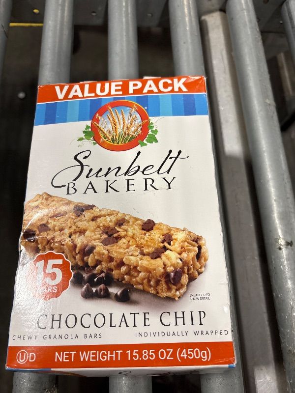 Photo 1 of CHOCOLATE CHIP Chewy Granola Bars 15-Bar VALUE PACK (5 Boxes) BEST BY 6/15/2025