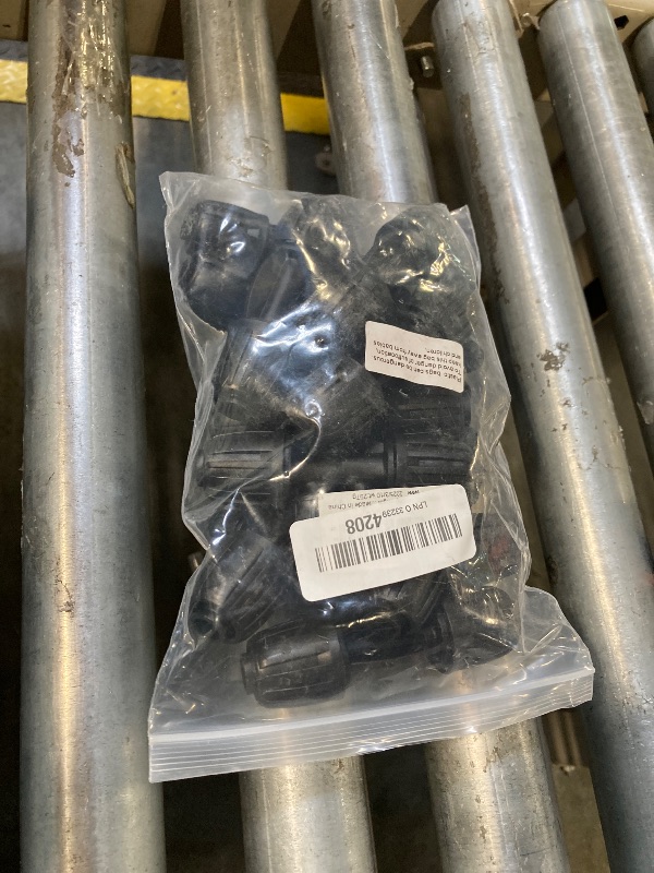 Photo 1 of 1/2 to 1/4 Drip Irrigation Fittings,4-Ways Barbed Tee 1/2 inch Drip Irrigation Tubing (1/2" ID x0.6-0.63" OD) 16mm to 1/4 inch Irrigation Tube Fitting Anti-Drop Barbed Connectors,12Pcs