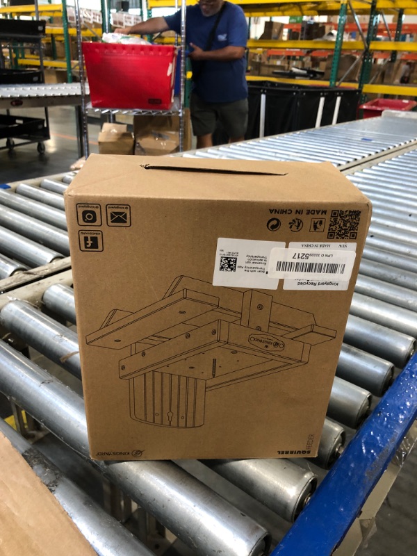 Photo 1 of Kingsyard Squirrel Feeder Table for Outside, Recycled Plastic Squirrel & Chipmunk Picnic Table Feeder with Corn Cob Holder, 2 x Solid Structure Benches, Easy to Clean (Green)