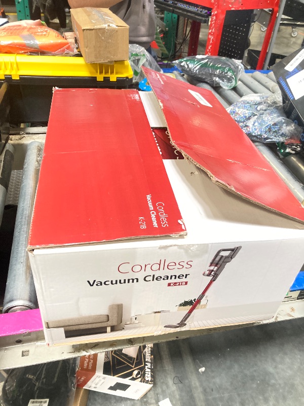 Photo 1 of ***Power cord is missing to charge***
Ljuren Cordless Rechargeable Vacuum Cleaners, Powerful Vacuum Up to 35 Mins Runtime with 85,000PRM Motor, 2 Adjustable Suction for Home (Gray Red)