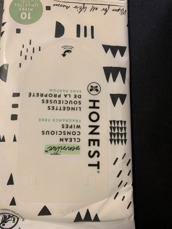 Photo 1 of The Honest Company Clean Conscious Multi-Use Wipes | Hypoallergenic + Unscented for Sensitive Skin | Over 99% Water, Compostable, Plant Based, Baby Wipes | Pattern Play, 10 Count