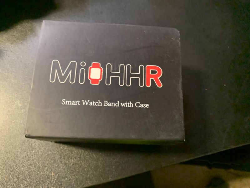 Photo 1 of MioHHR Stainless Steel Band and Case Compatible with Apple Watch Band 45mm, Men Metal Protective Bumper Cover for iWatch Series 9/8/7, Space Grey