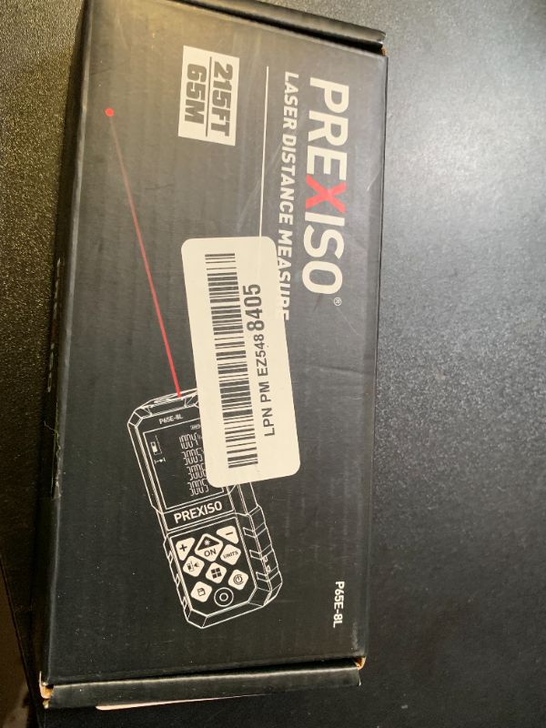 Photo 1 of PREXISO Laser Measure, 215Ft Laser Measurement Tool with Entension for Diagonal Measuring Ft/Ft+in/in/M Units - Pythagorean Mode, Area Volume -100 Sets Data Storage, Medidor Laser Distance Meter