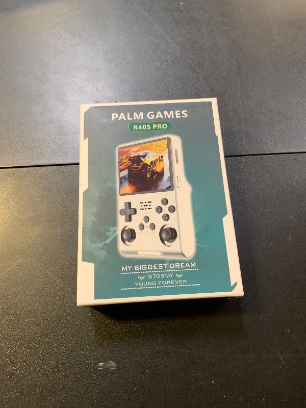 Photo 1 of R40S Pro Handheld Game Console, Over 30,000 Pre-Installed Games, More Than 20 Retro Emulator Systems, 3.5 inch IPS Full-View HD Screen?256GB (Blue)