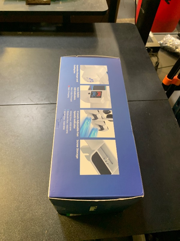 Photo 1 of PS5 Horizontal Stand with 3-Level Cooling Fans for PlayStation 5 Console, PS5 Accessories Controller Charging Station for PS5 Edge Controller, PS5 Cooling Station (Not Fit PS5 Slim/PS5 Pro)