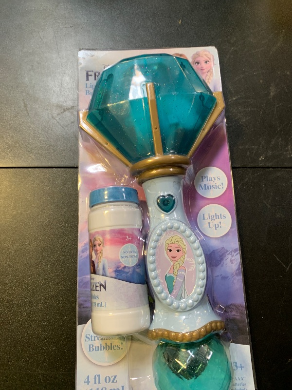 Photo 1 of Little Kids Disney Frozen Elsa Light and Sound Musical Bubble Wand, Includes Bubble Solution (20513)