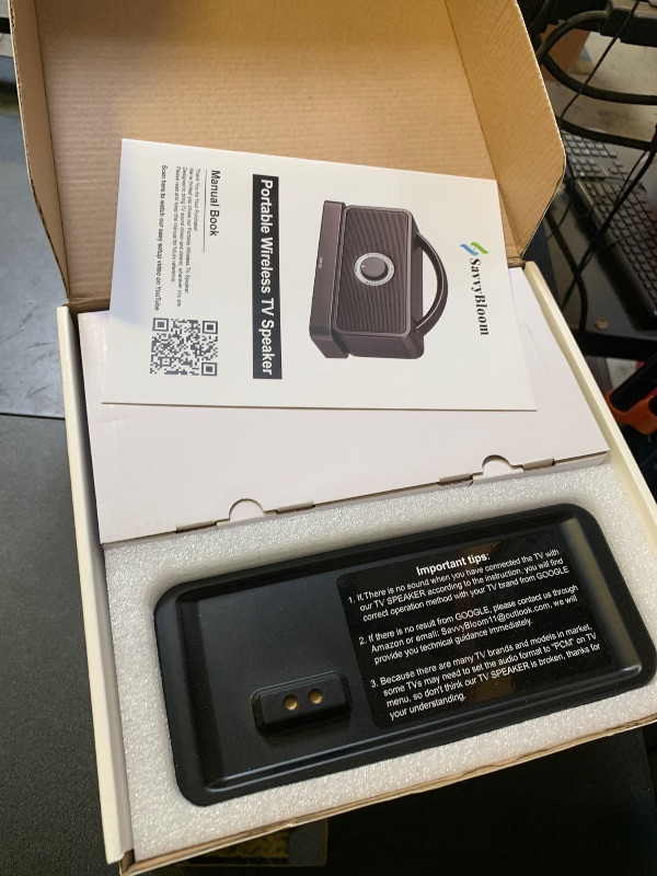 Photo 1 of SavvyBloom 5.8 GHz Wireless TV Speakers for Hard of Hearing Seniors, Portable TV Speakers for Smart TV, No More Struggling for Volume, No Sound Lag, 5 Cables Include to Connect TV